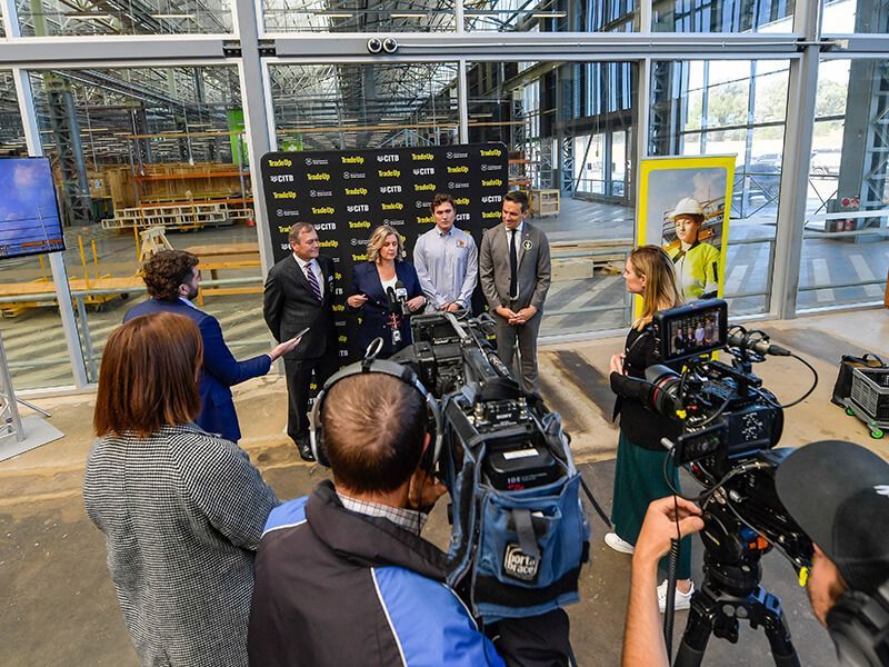 Press at the trade up launch event
