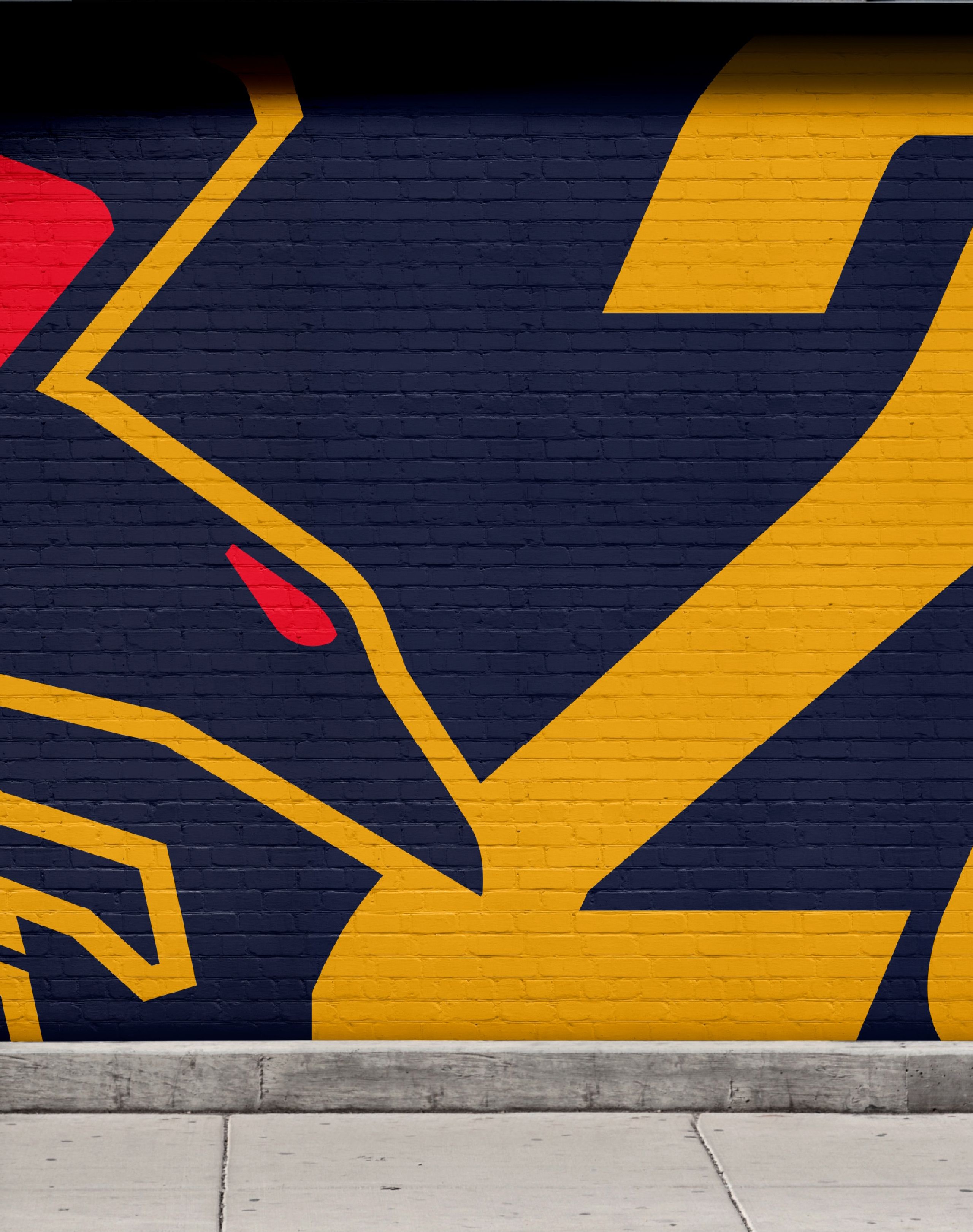 Adelaide Crows 2024 logo painted on a brick wall alongside the number '23'