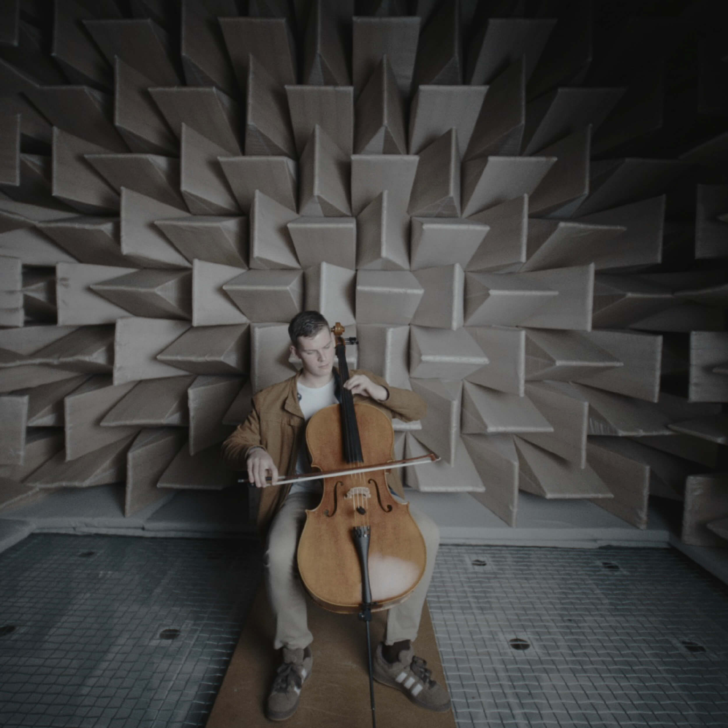 man playing cello