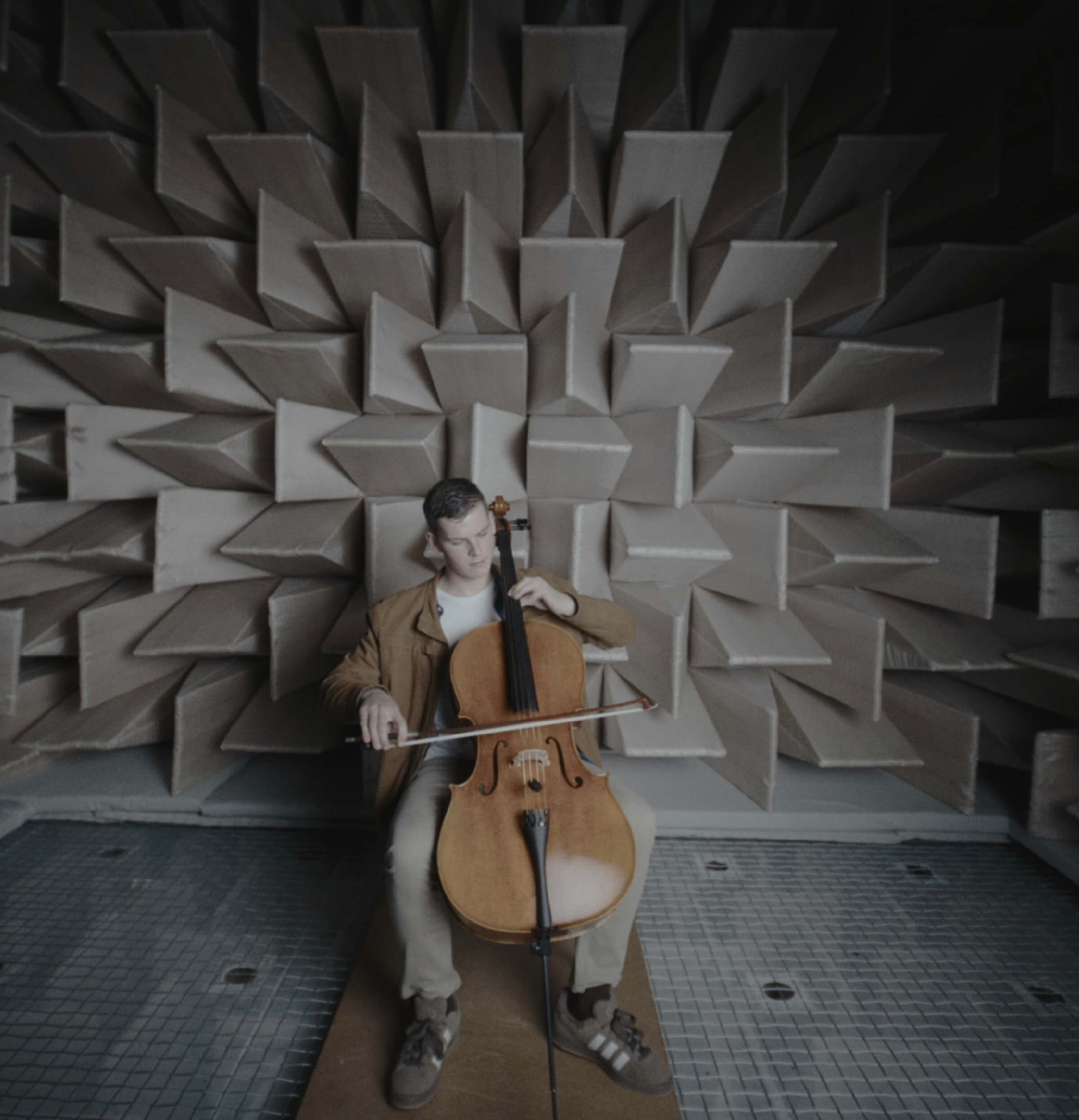 man playing cello