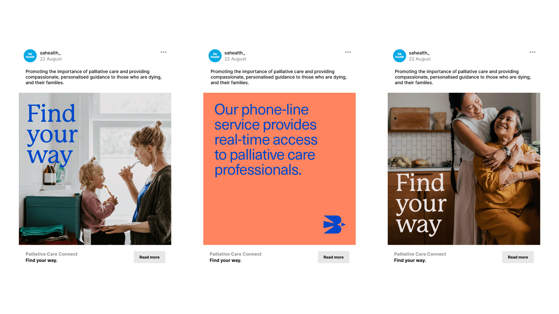 Social ads for the Find Your Way campaign