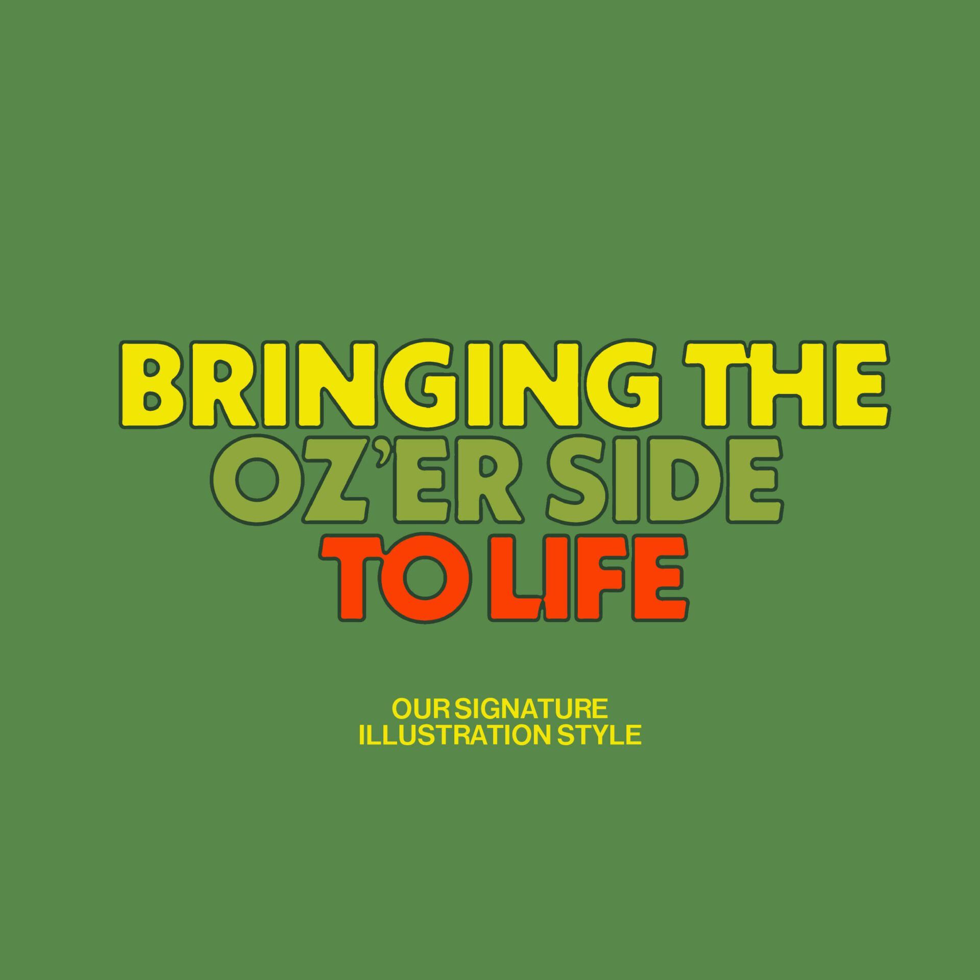 Oz'er side brand logo illustration