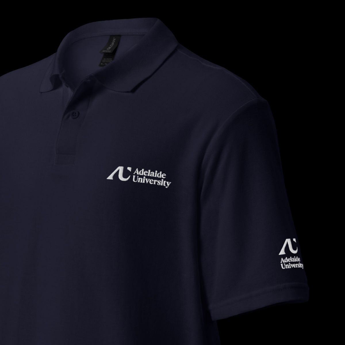 Adelaide University logo on a shirt