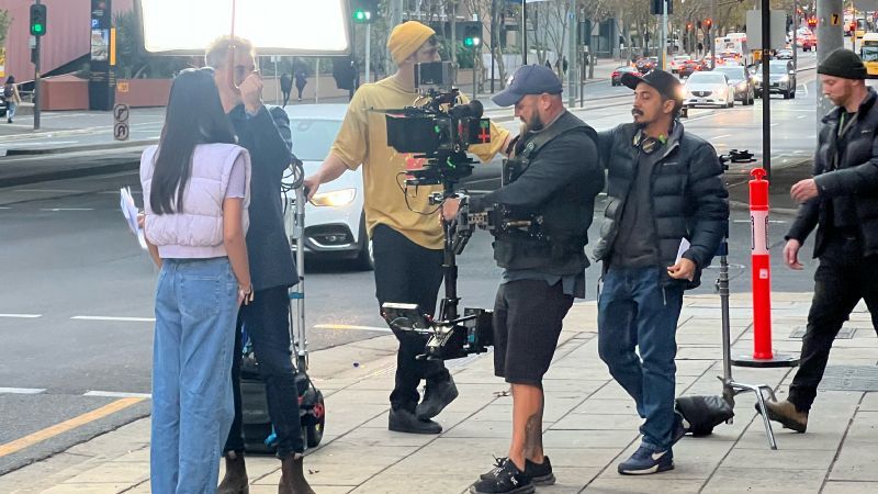 team filming for Adelaide University corporate film