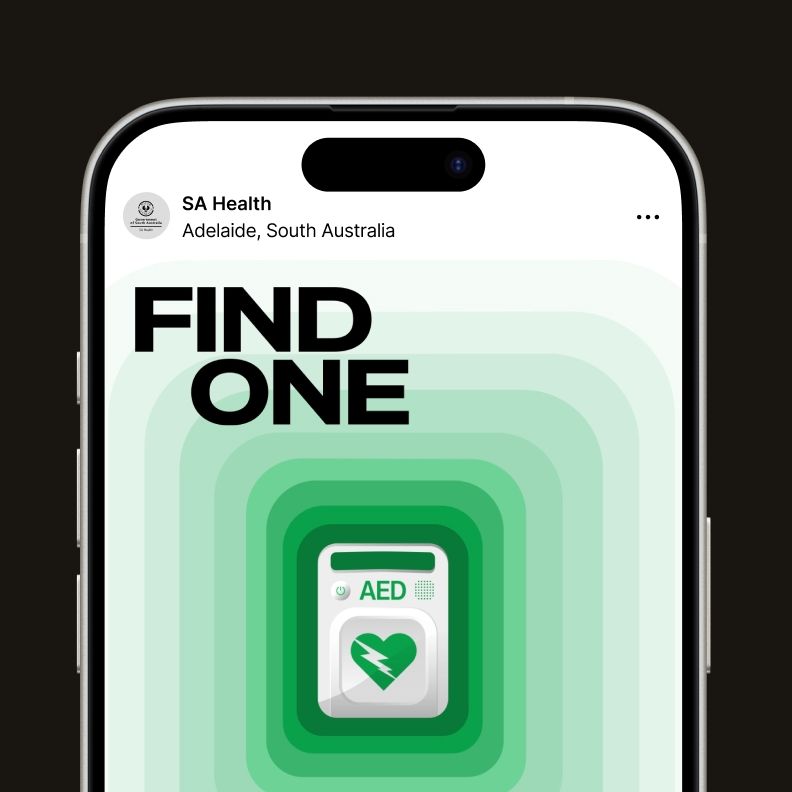 Find one in a heartbeat campaign image shown on a mobile device