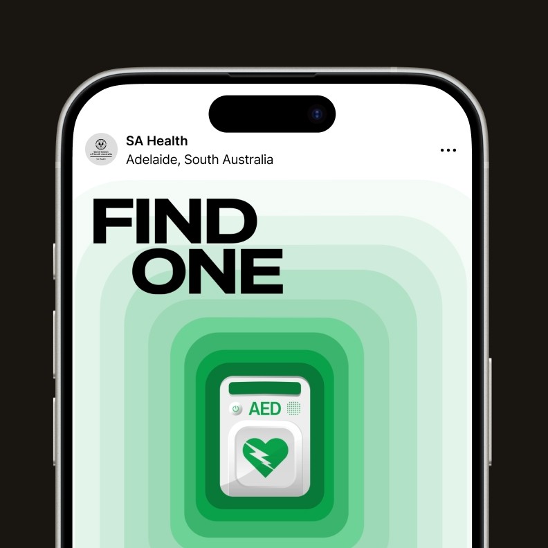 Find one in a heartbeat campaign image shown on a mobile device