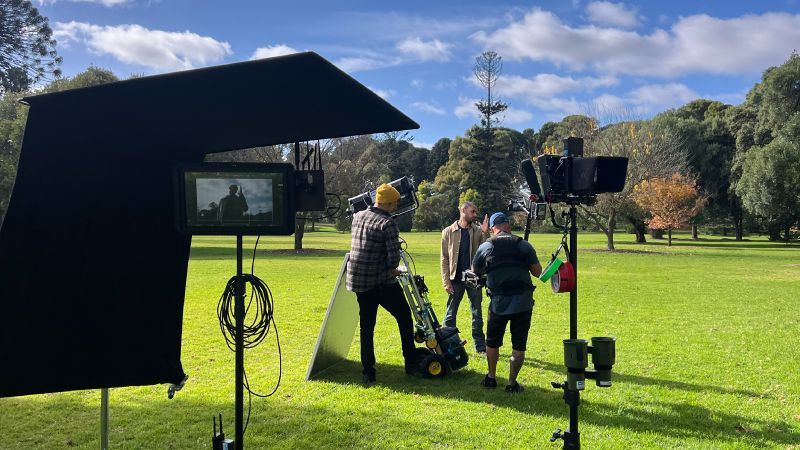 team filming for Adelaide University corporate film