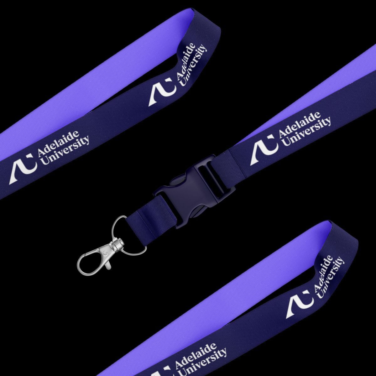 Adelaide University logo on a lanyard