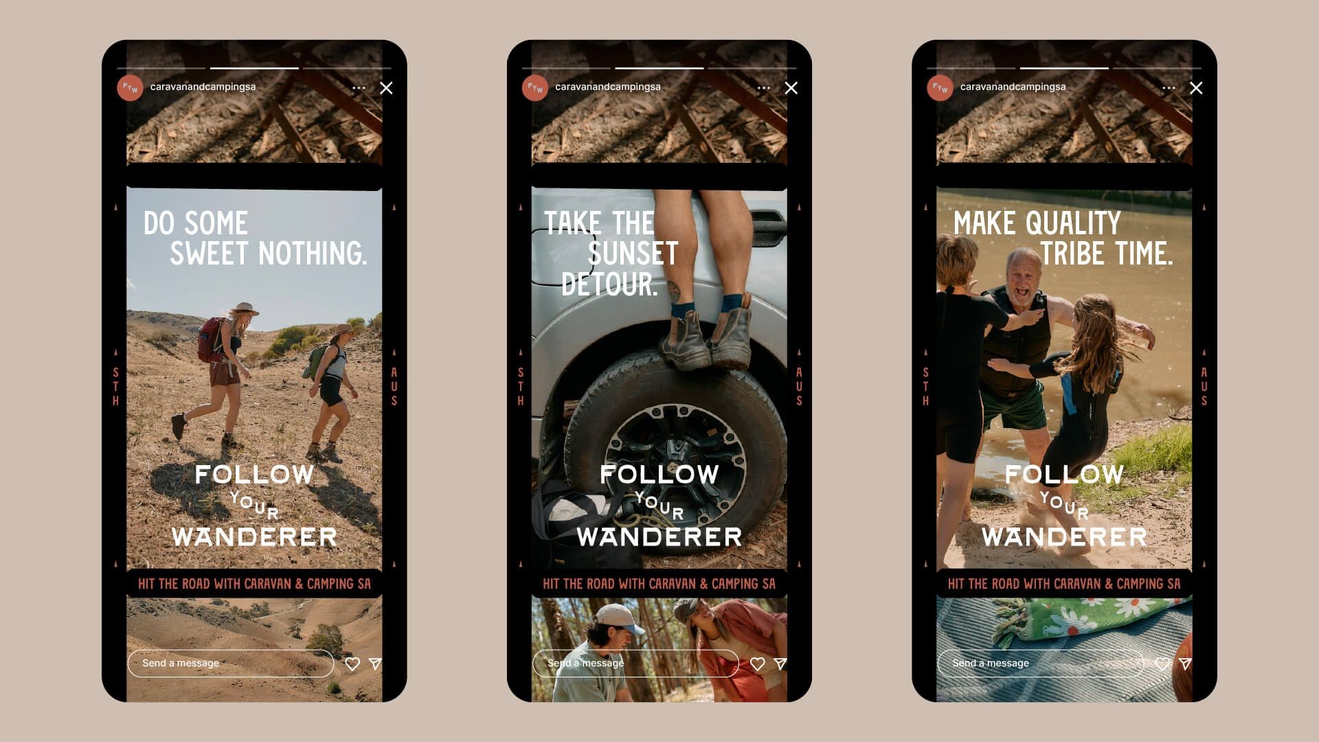 Follow your wanderer brand example on a mobile device