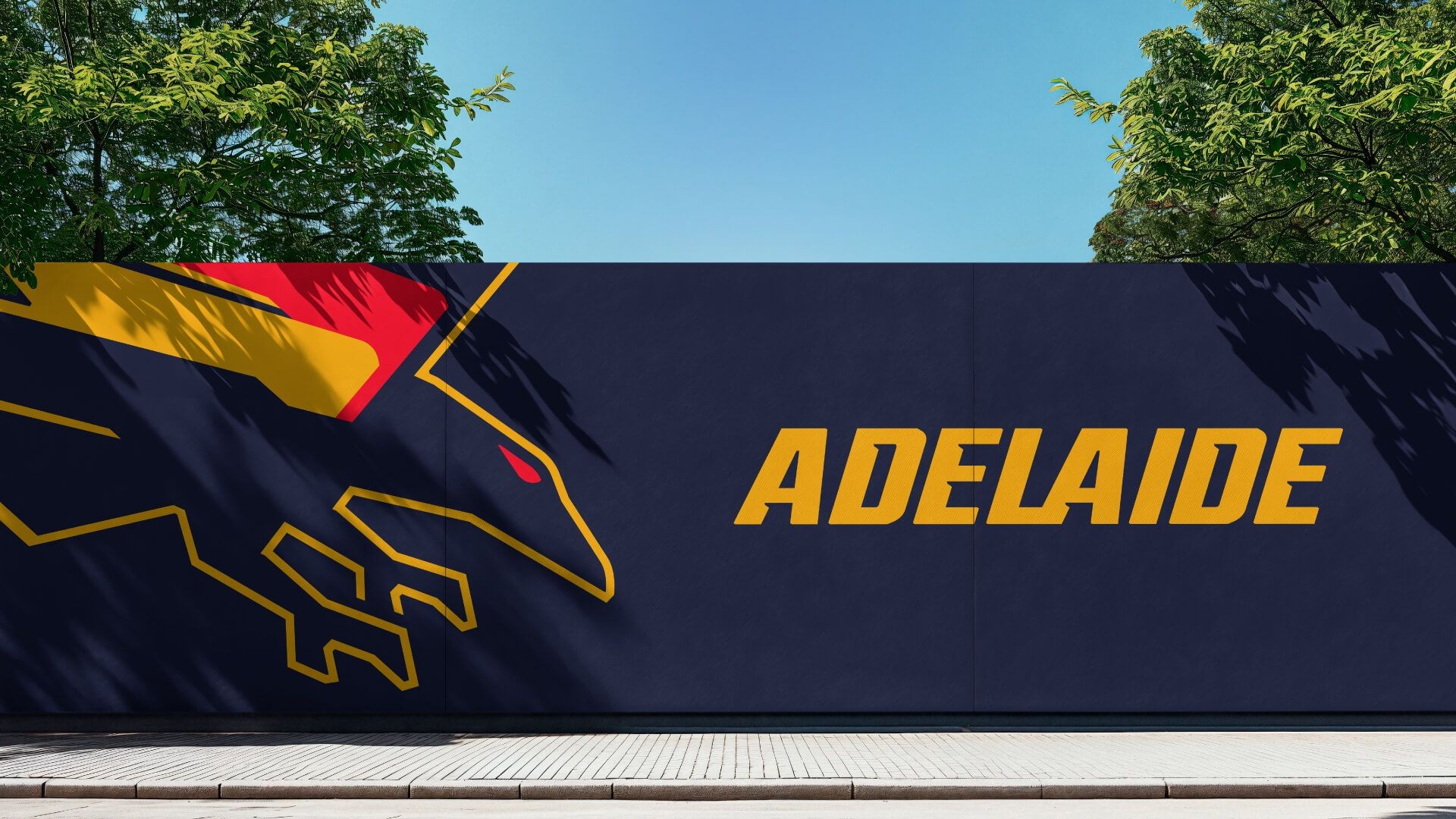 new Adelaide Crows brand on a textured wall