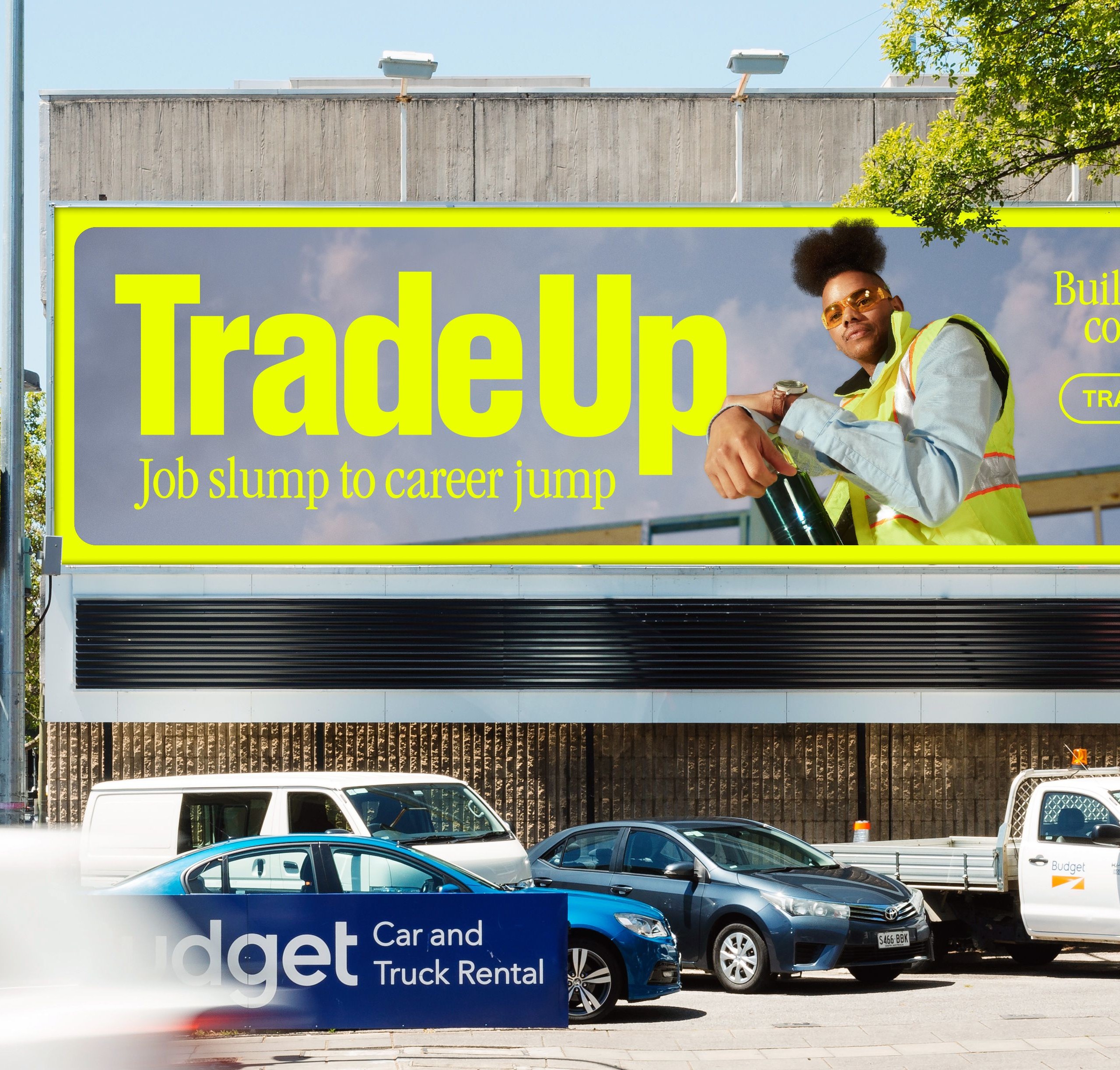 Trade up campaign on a billboard
