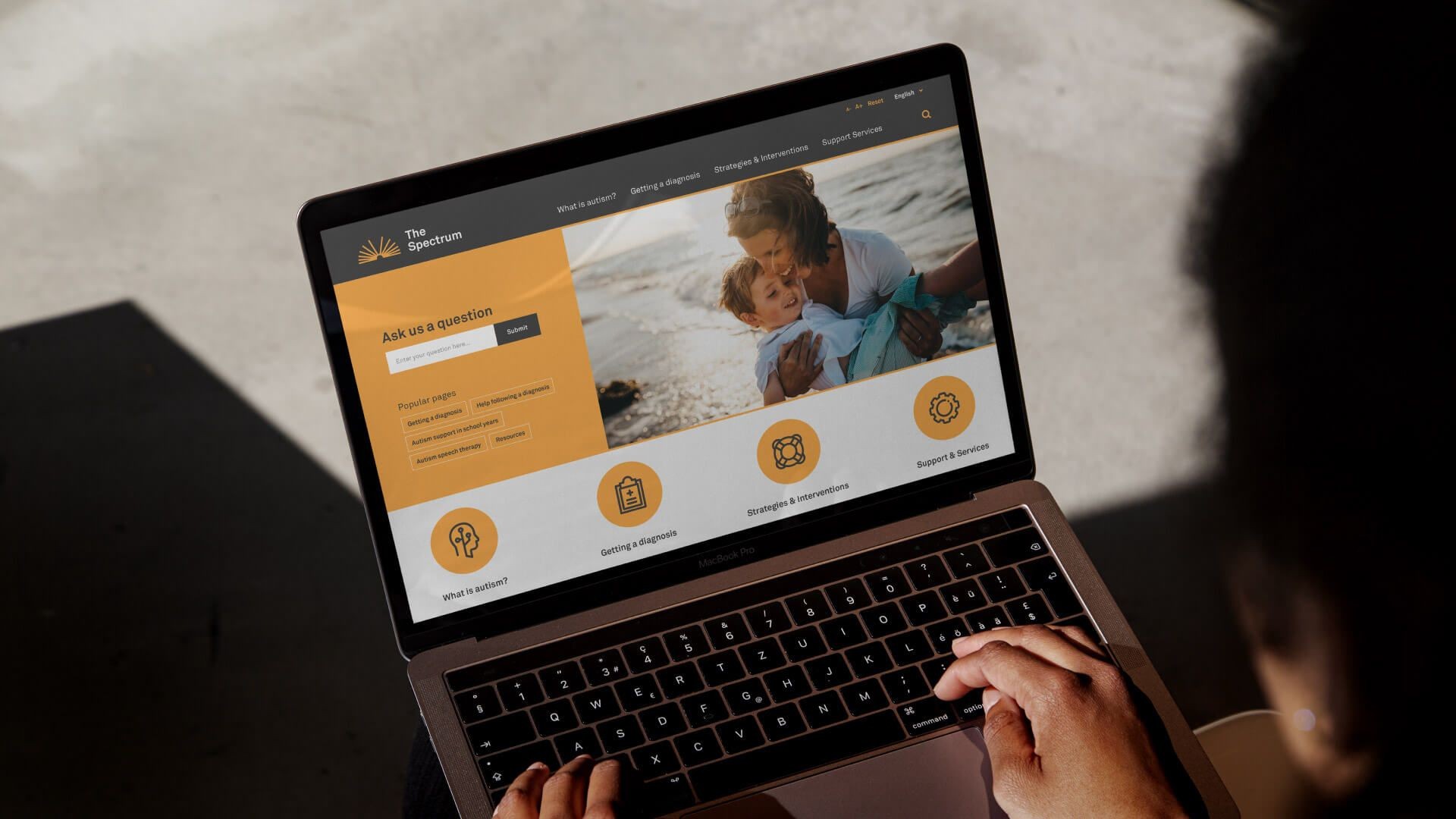 the spectrum website on a laptop