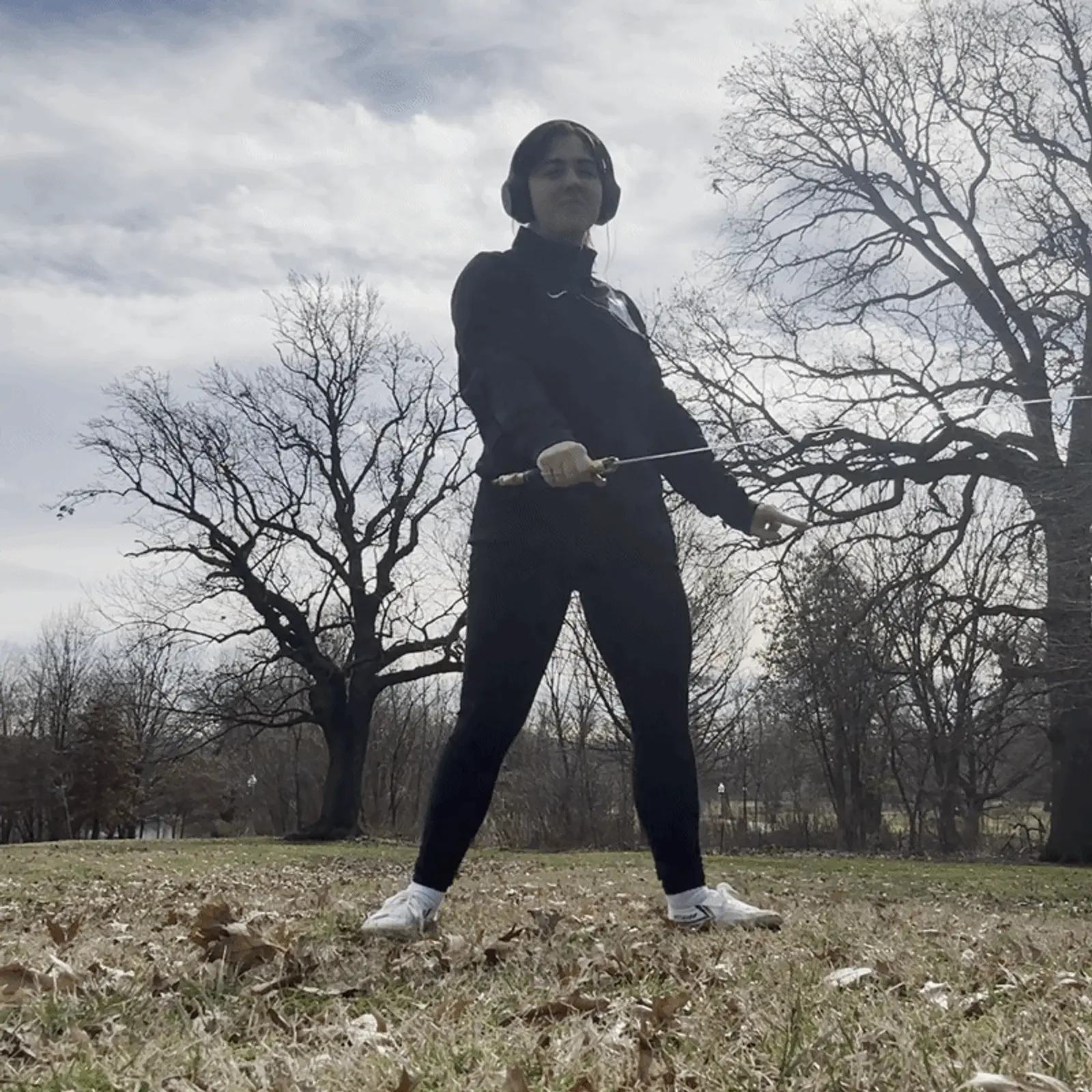 Me, practicing in the park