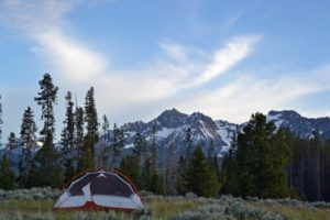 A picture of a tent in front of a mountain | Stanley Chamber