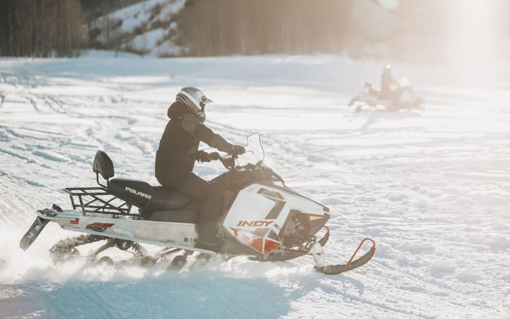 snowmobile in Stanley, ID | Stanley chamber