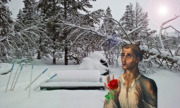 saint in the snowy landscape | Stanley chamber