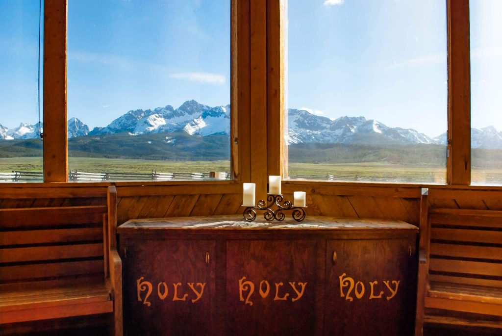 View of the Sawtooth Mountains from the Meditation Chapel - photo courtesy of ItsAKLife Productions | Stanley chamber