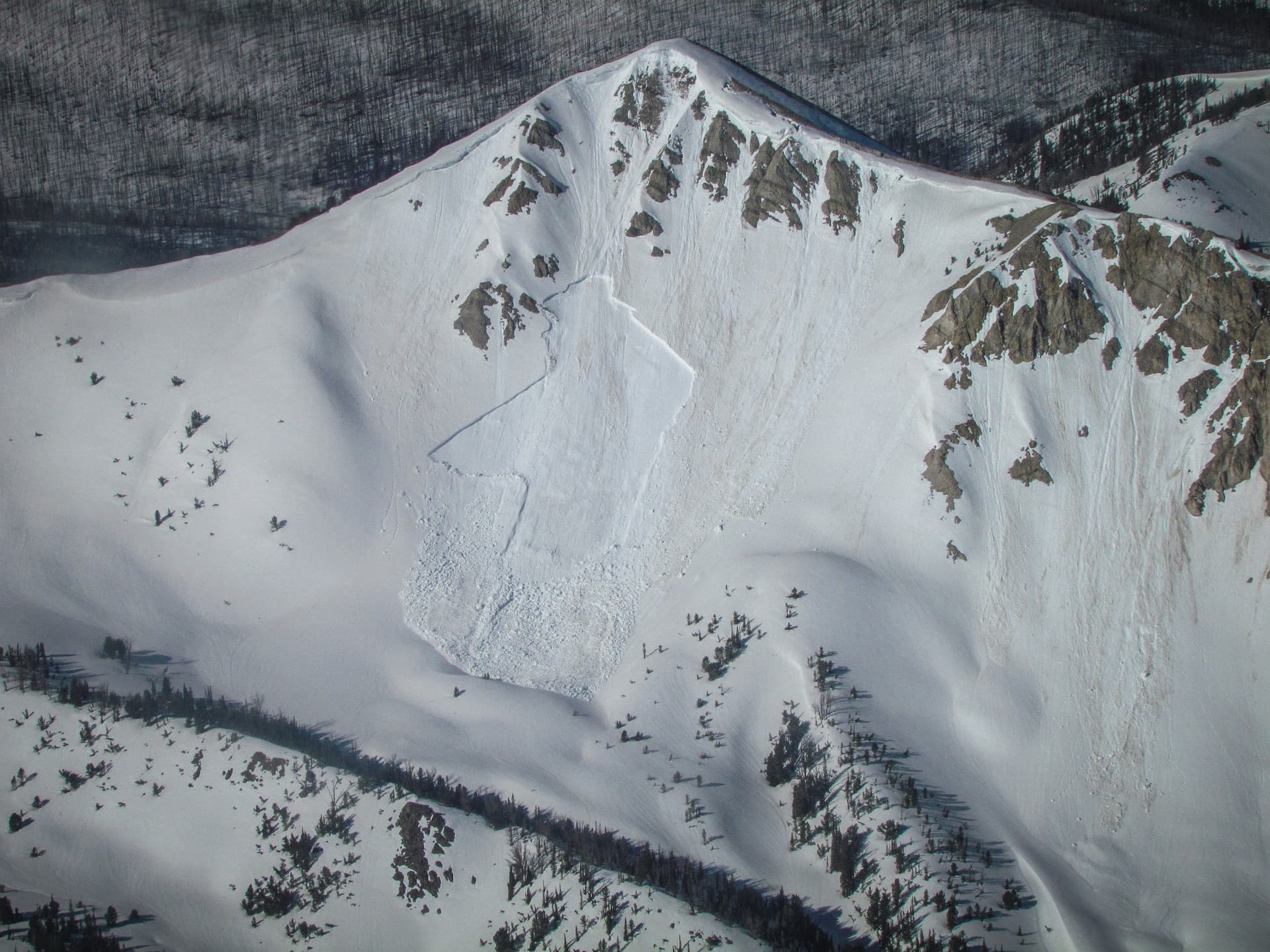 Avalanche on north side of 4th of July Creek | Stanley chamber