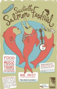A poster for the Sawtooth Salmon Festival | Stanley Chamber