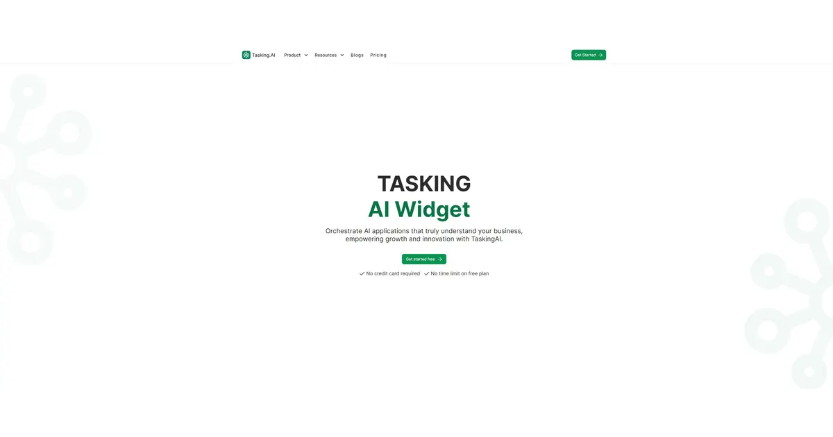 Screenshot of Tasking AI