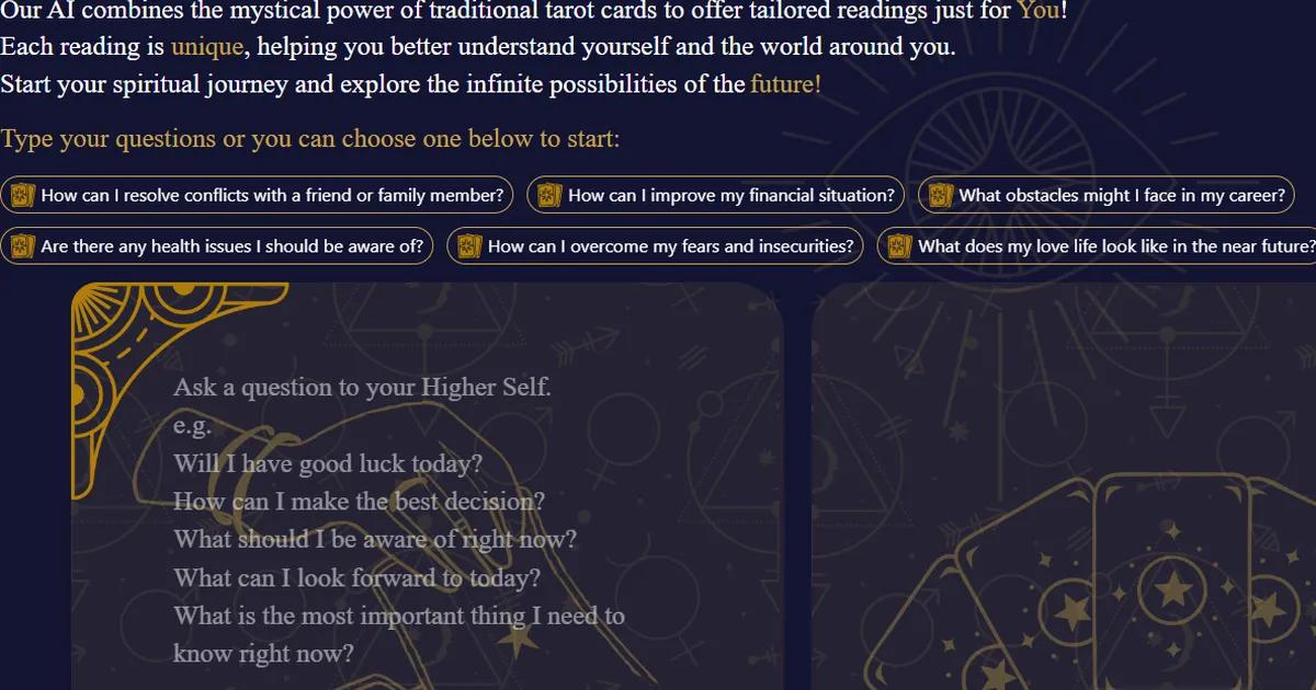 Screenshot of TaroTeller - TaroTeller blends ancient tarot wisdom with modern...