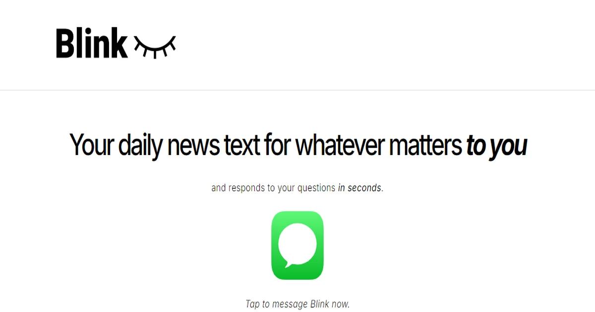 Screenshot of BlinkDaily - BlinkDaily delivers concise, personalized news upd...