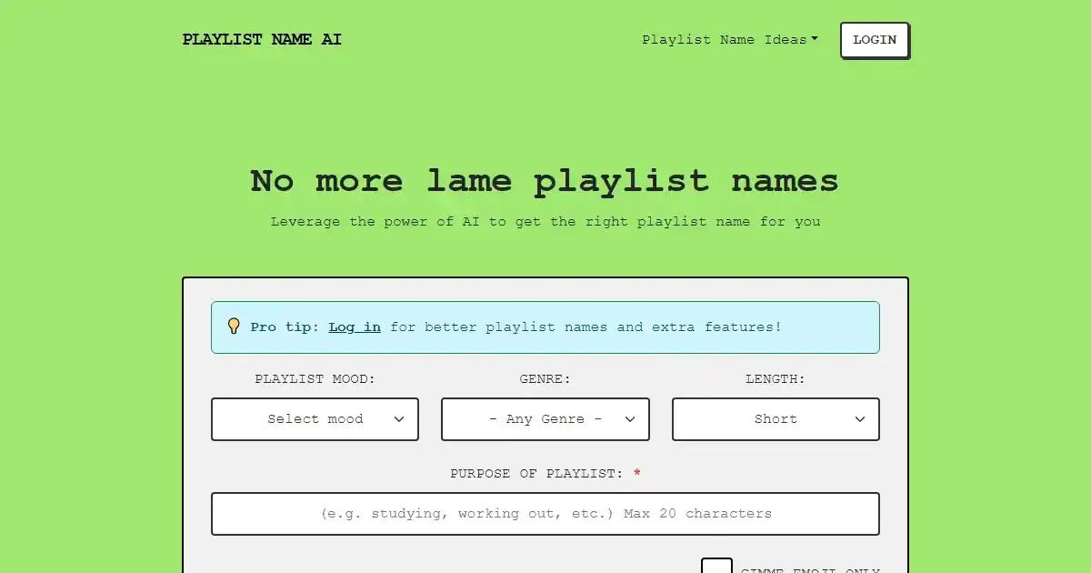 PlaylistName AI