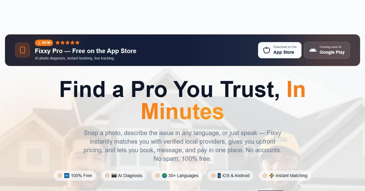Screenshot of Fixxy