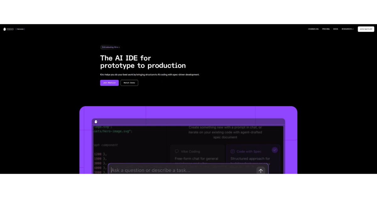 Screenshot of Kiro