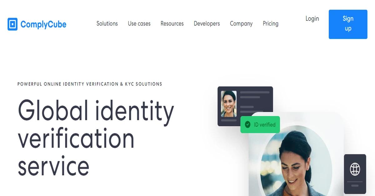 Screenshot of ComplyCube - Automated Identity Verification and Compliance Wor...