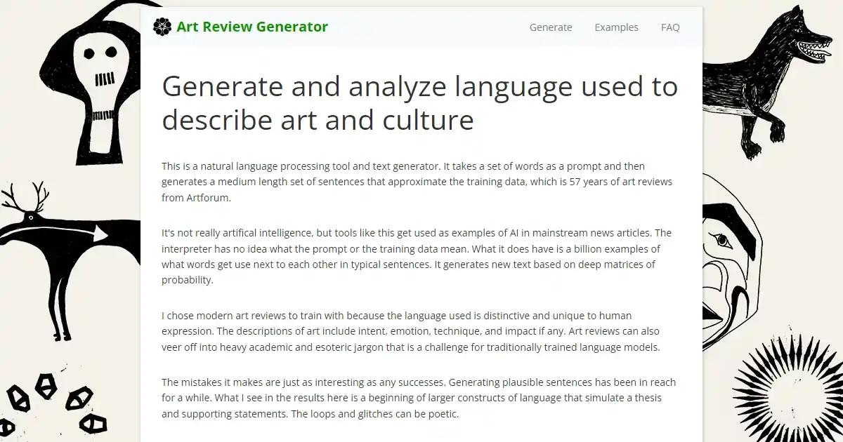 Art Review Generator