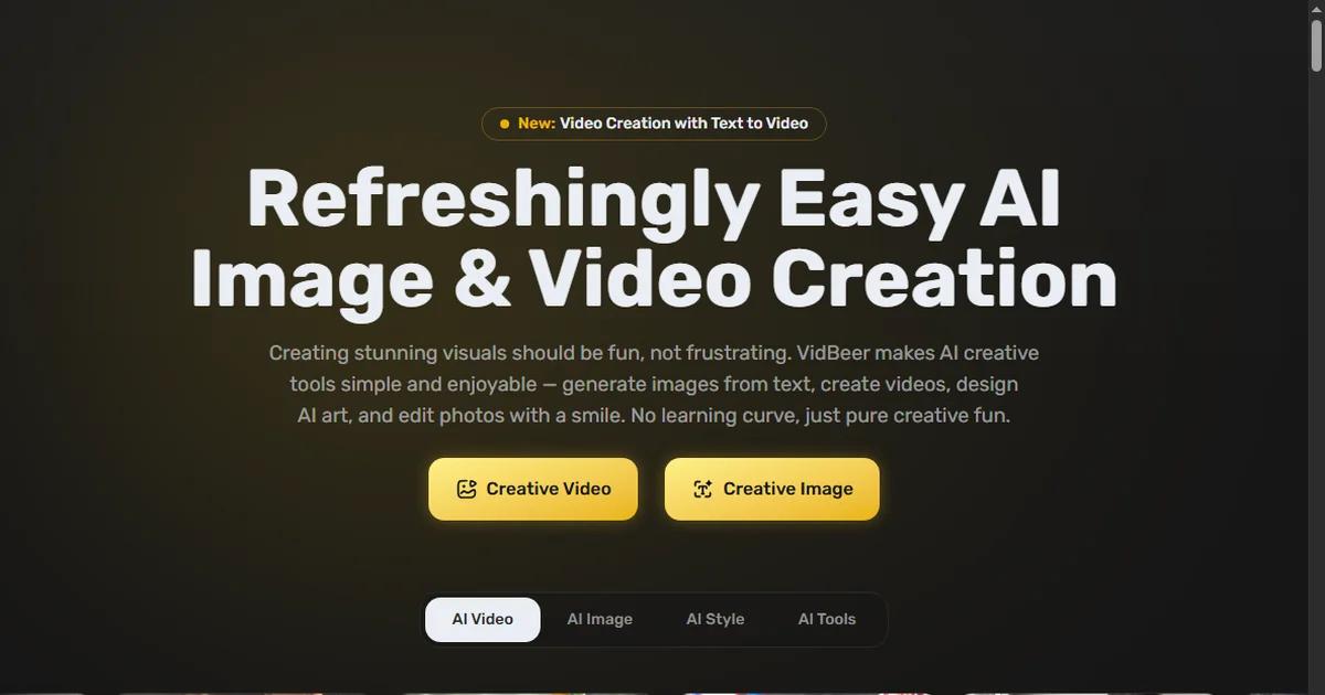 Screenshot of VidBeer