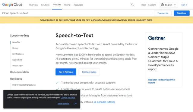 Google Cloud Speech to Text