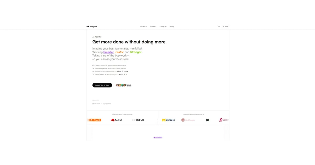 Screenshot of AIAgent.app