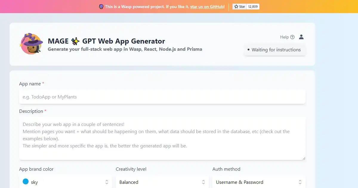 GPT Web App Generator