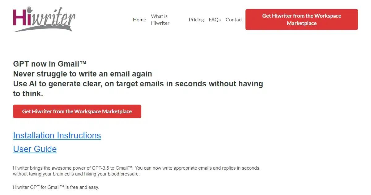 Hiwriter GPT for Gmail