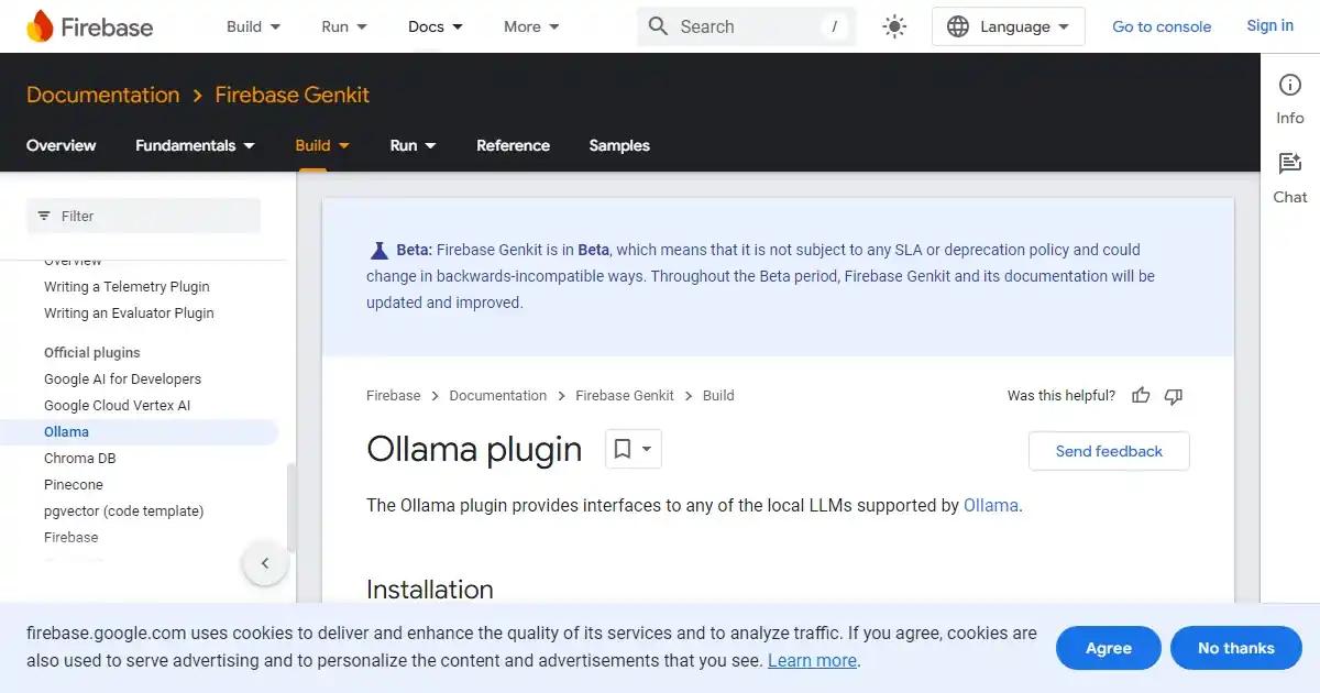 Firebase Genkit Ollama Plugin