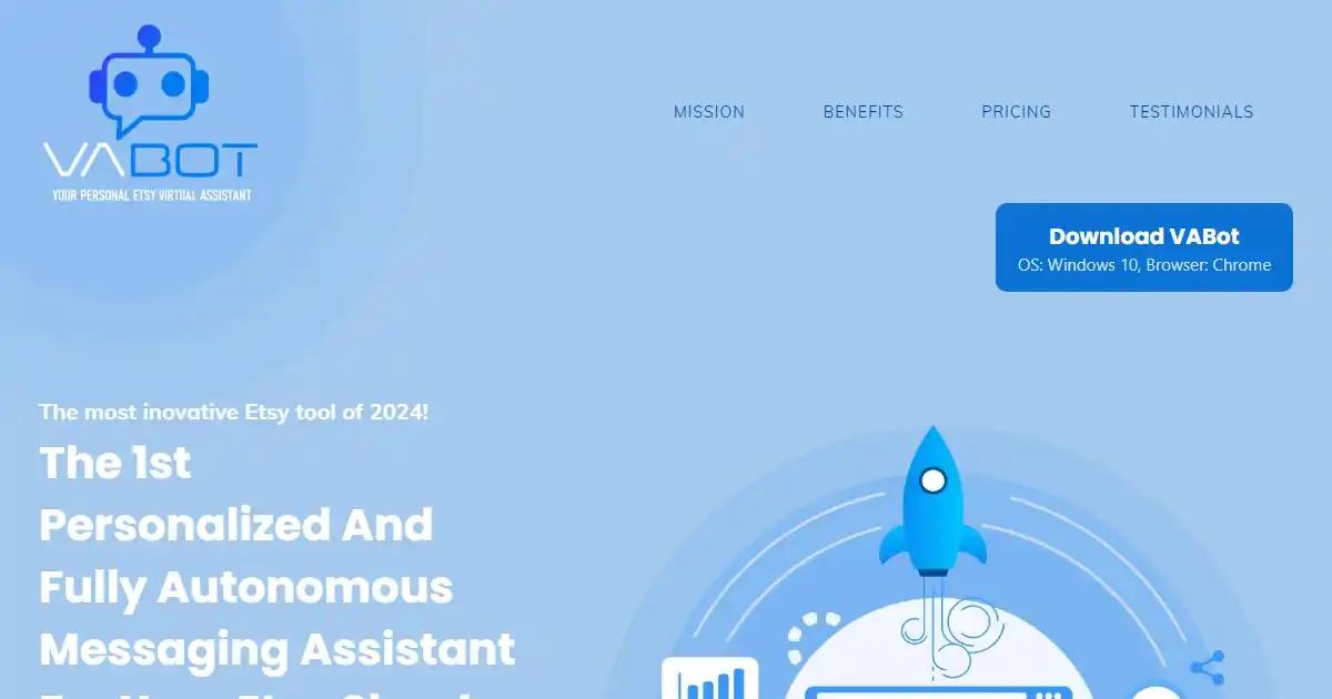 Screenshot of VABOT - The future of virtual assistance with AI-powered v...