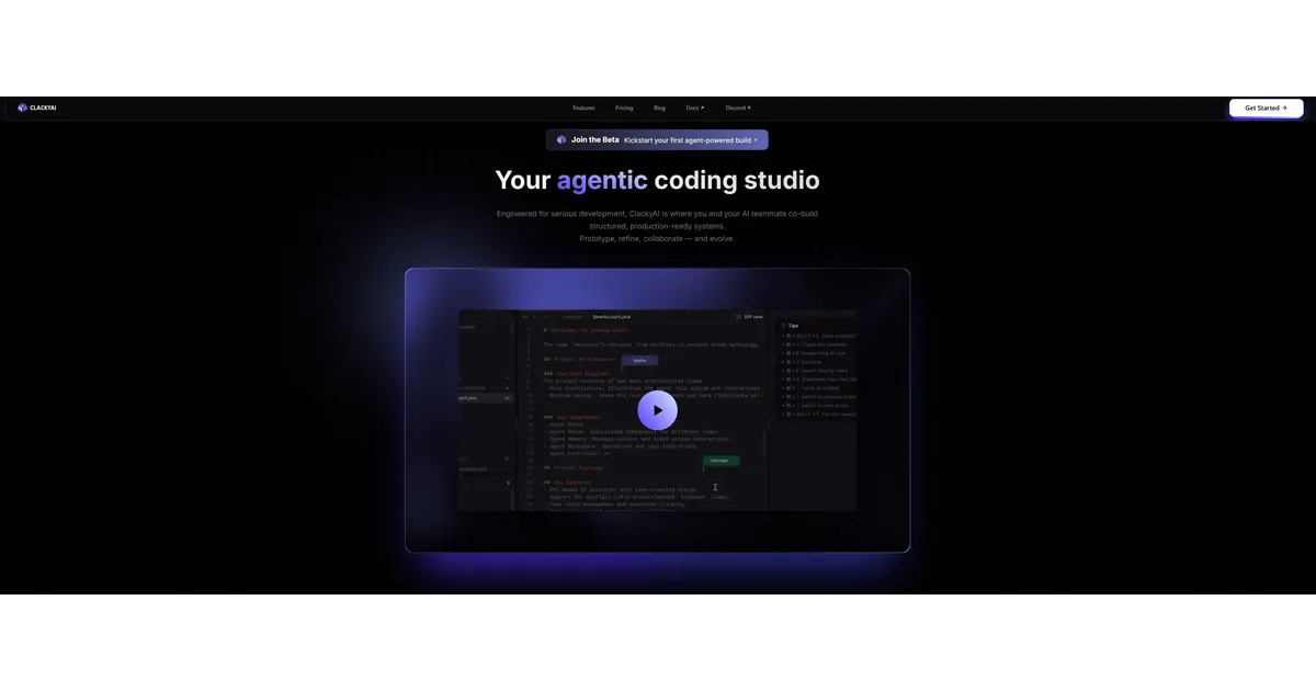 Screenshot of Clacky AI