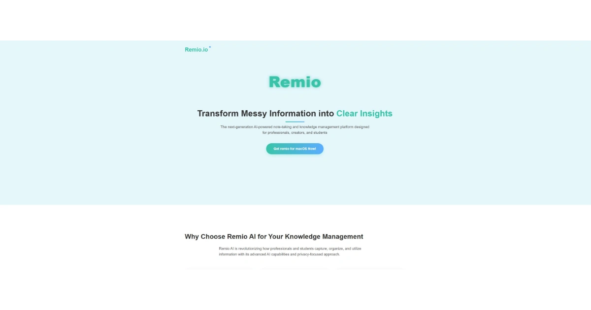 Screenshot of Remio
