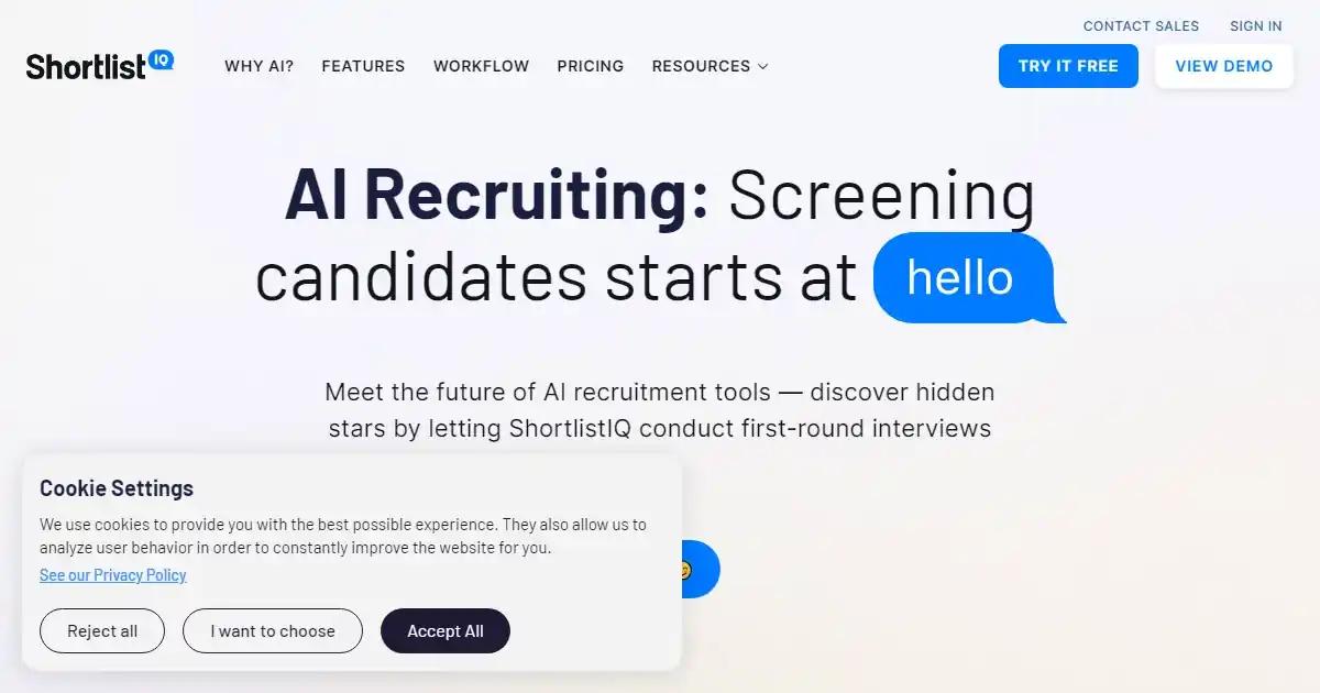 Screenshot of ShortlistIQ - AI-powered recruitment assistant for candidate scr...