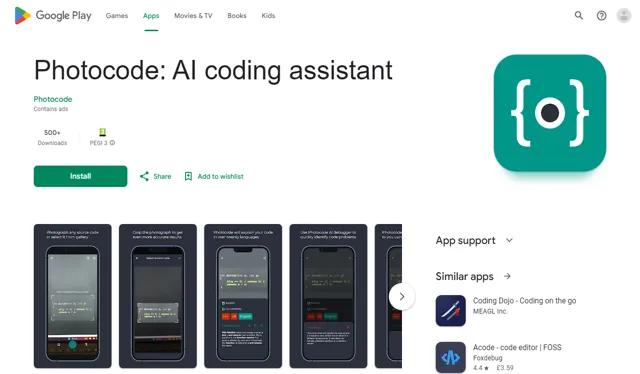 Photocode AI coding assistant