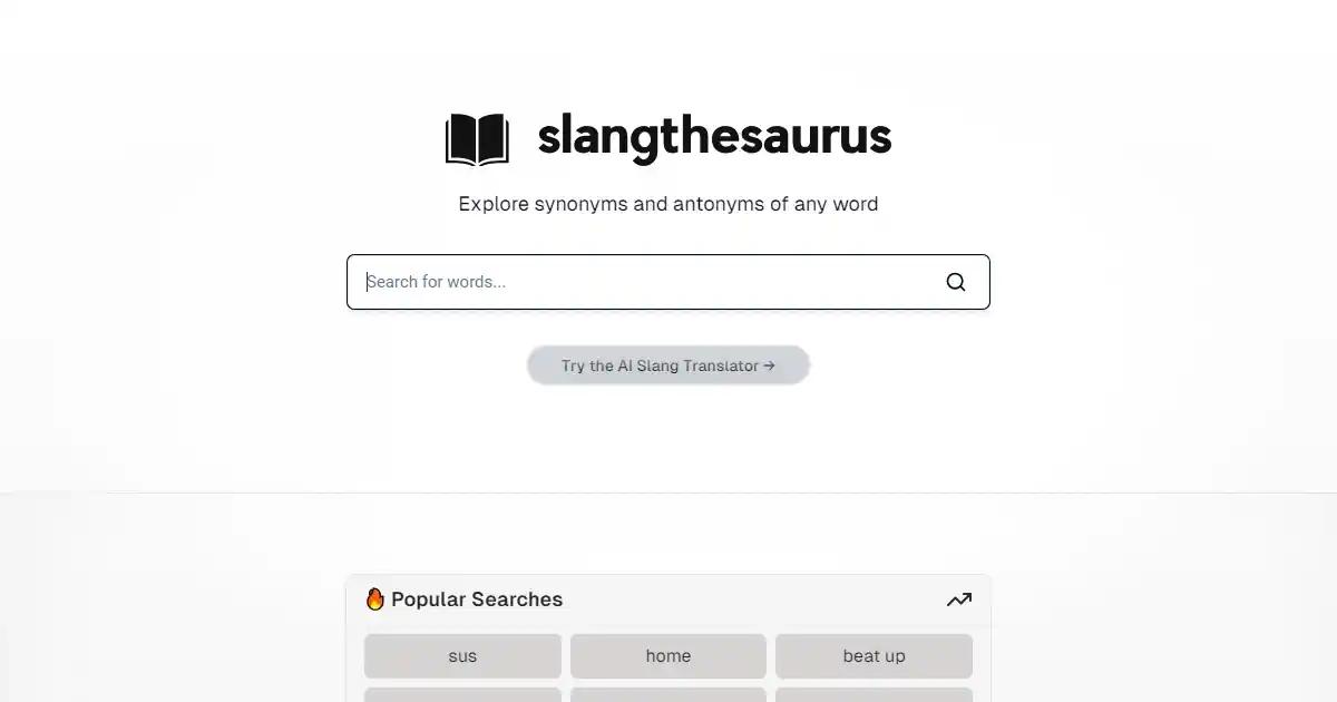 Slang Thesaurus