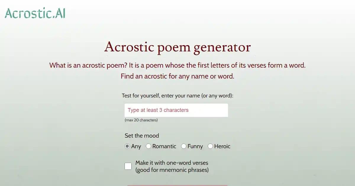 Acrostic AI