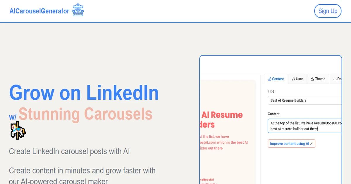 AI Carousel Generator