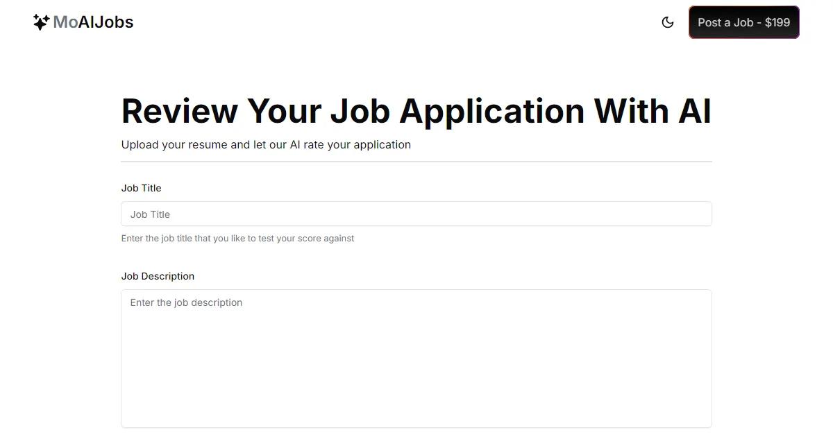 Mo AIJobs - Review My Application