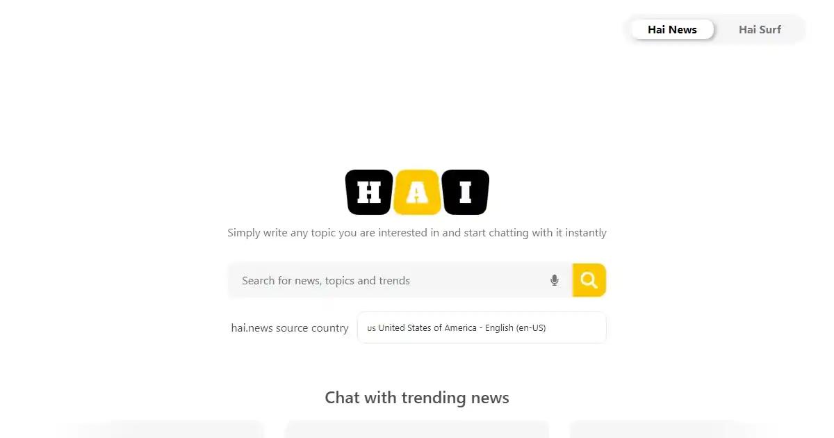 Screenshot of Hai News - Hai.News is an interactive news platform with mult...