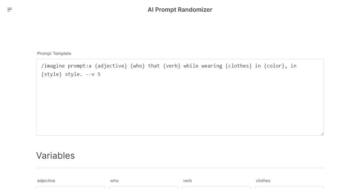 AI Prompt Randomizer