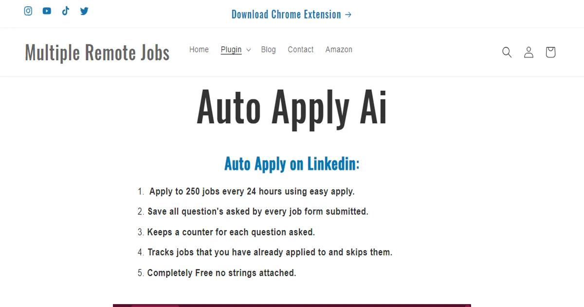 Multiple Remote Jobs AutoApply Plugin