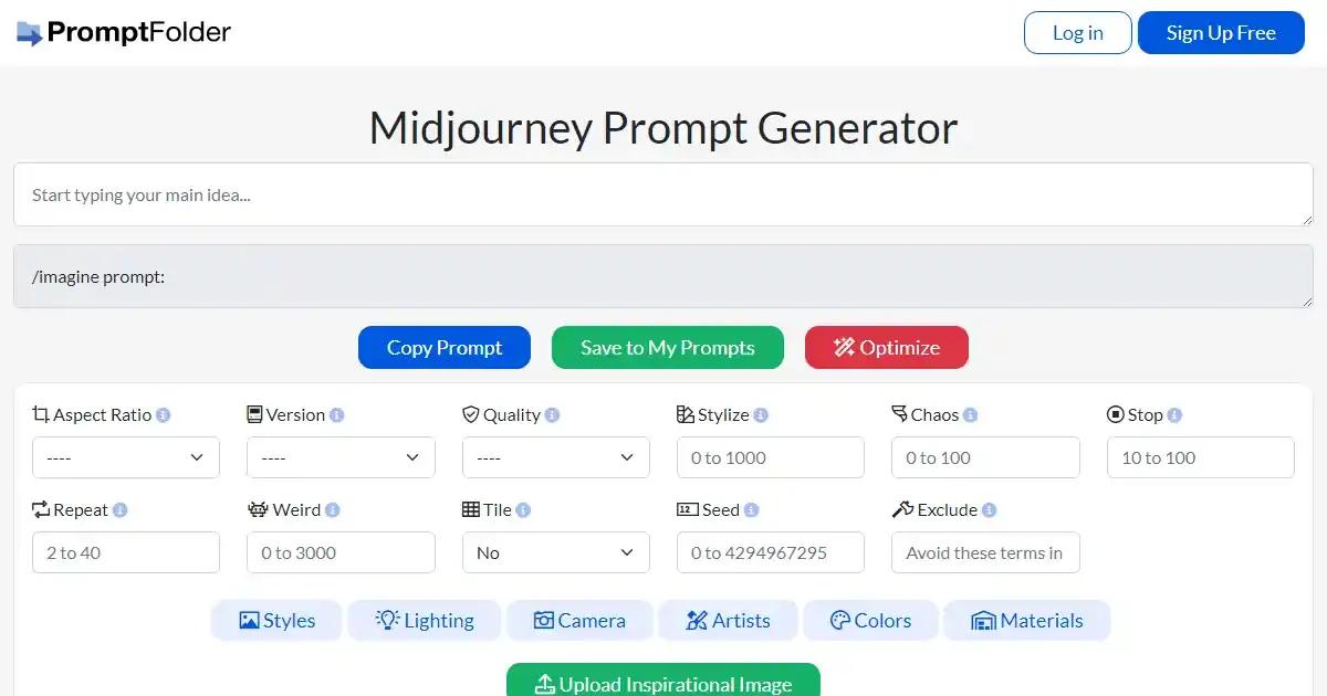 MidJourney Prompt Helper